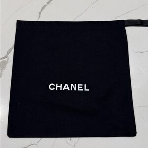CHANEL Black Fabric Dust Sleeper Pouch Bag